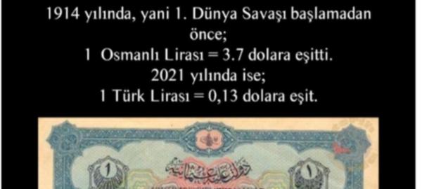 1914 Yılında 1 Osmanlı Lirası, 3,7 ABD Doları’na Eşit miydi?
