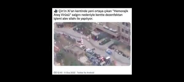 Çin'de Ortaya Çıkan Yeni Bir Virüs İçin Alev Silahları ile Dezenfekte İşlemi mi Yapıldı?