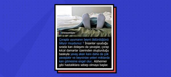 Çorapla Uyumak Beyni Öldürür mü?