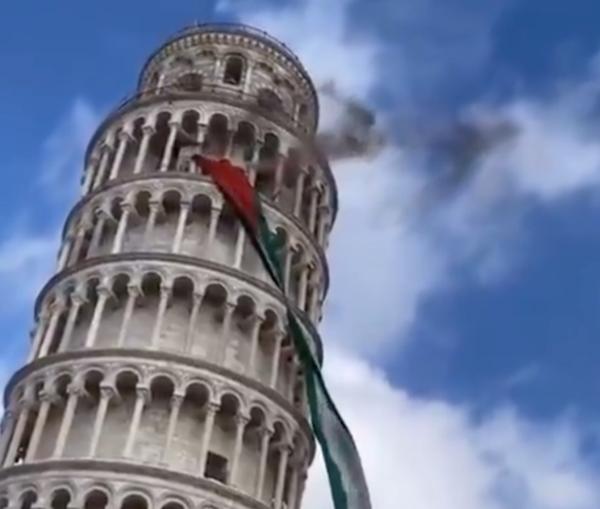 Pisa Kulesi’ne Filistin Bayrağı Asıldığını Gösteren Video Güncel mi?